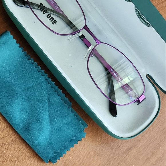 "The One" Glasses Frames Purple purchased in France NEW - Picture 9 of 10